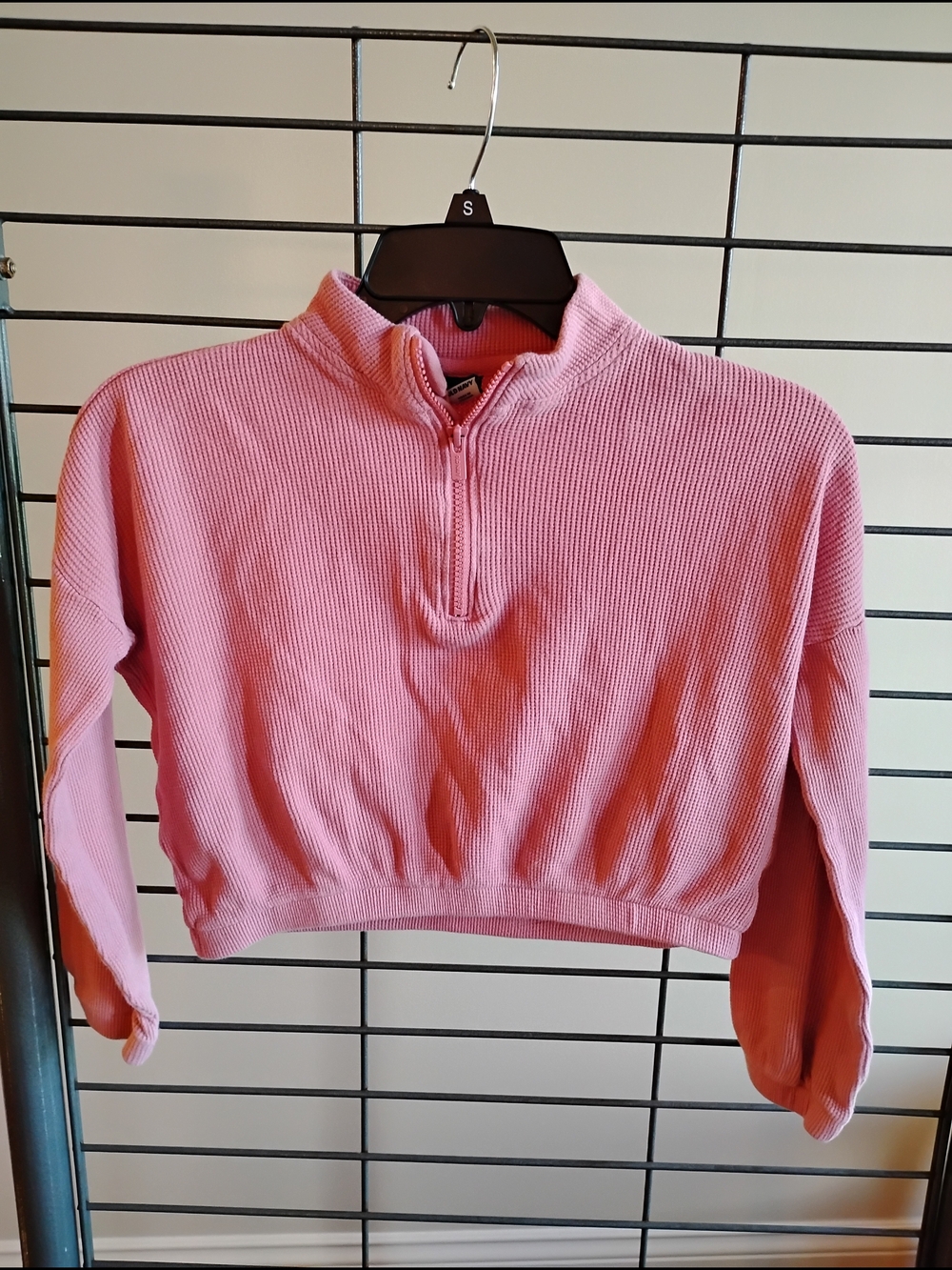 Old Navy Pink‎ Half-Zip Cropped Turtleneck Sweater